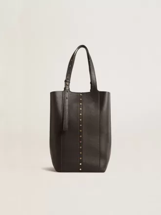 24/7 Bag North South i svart läder med justerbara handtag