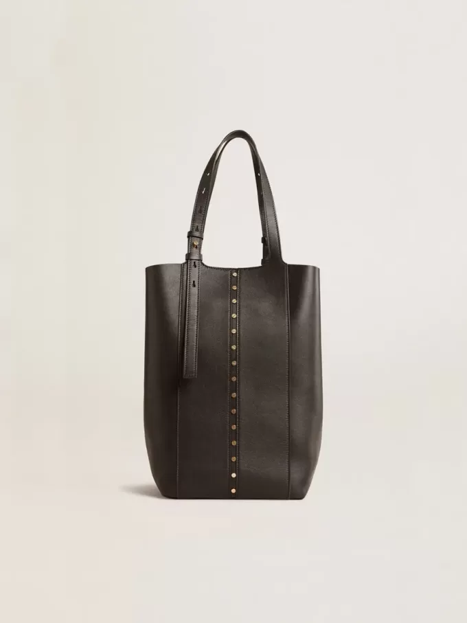 24/7 Bag North South i svart läder med justerbara handtag