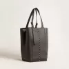 24/7 Bag North South i svart läder med justerbara handtag