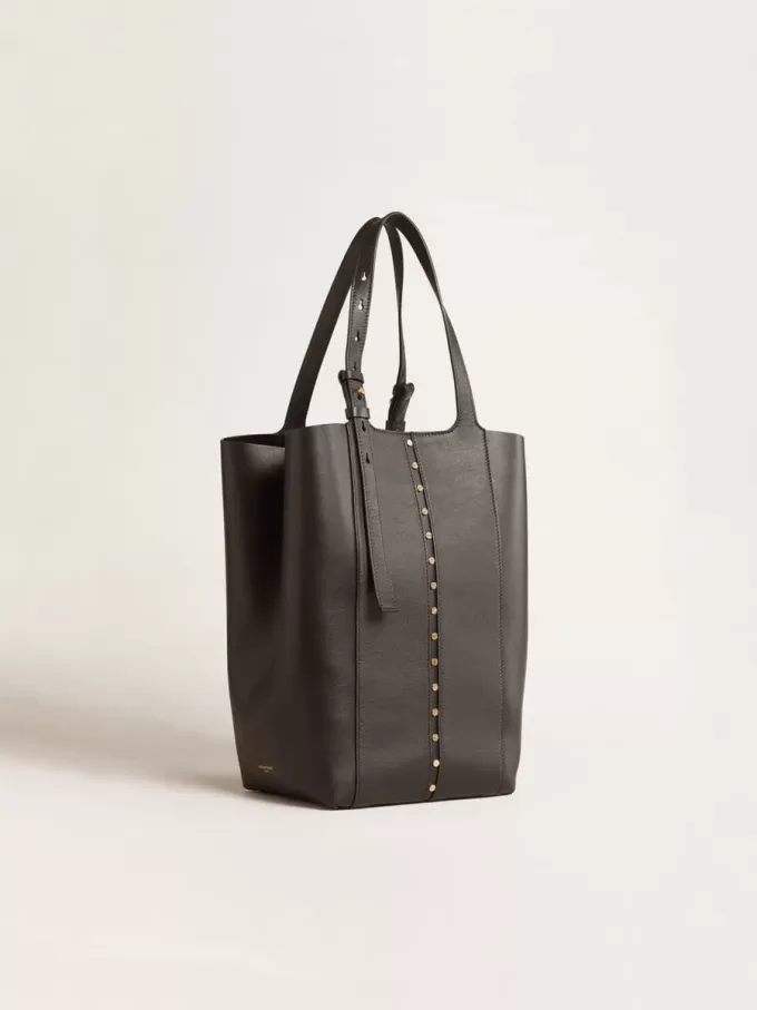 24/7 Bag North South i svart läder med justerbara handtag