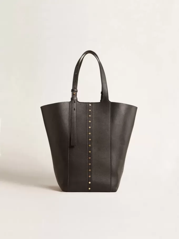 24/7 Bag North South i svart läder med justerbara handtag