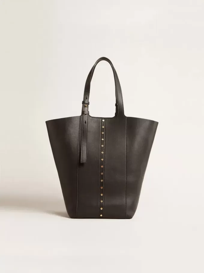 24/7 Bag North South i svart läder med justerbara handtag