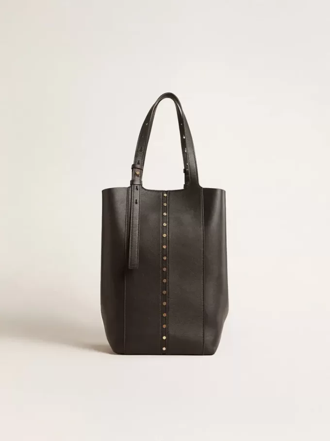 24/7 Bag North South i svart läder med justerbara handtag