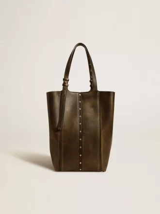 24/7 Bag North South i svart slitet läder med justerbara handtag