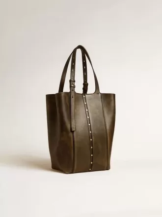 24/7 Bag North South i svart slitet läder med justerbara handtag