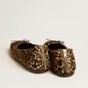 Amy ballerinaskor i beige ponnyläder med leopardmönster Amy ballerinaskor i beige ponnyläder med leopardmönster