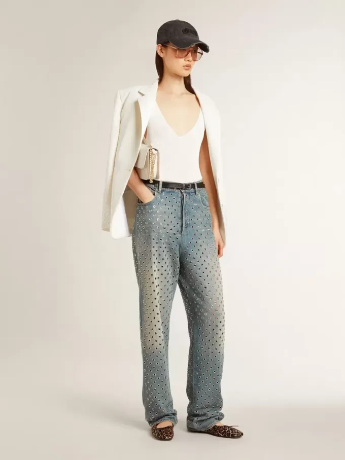 Amy ballerinaskor i beige ponnyläder med leopardmönster Amy ballerinaskor i beige ponnyläder med leopardmönster