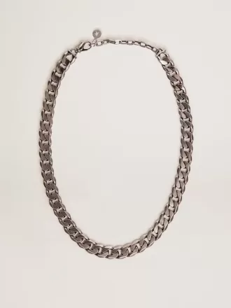 Antik silverfärgat kedjehalsband för män