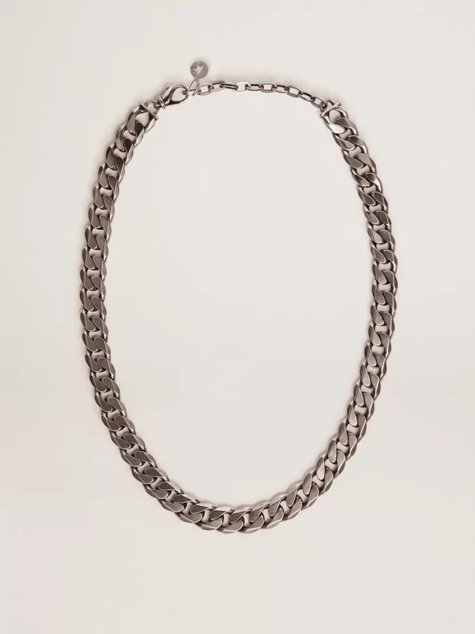 Antik silverfärgat kedjehalsband för män Antik silverfärgat kedjehalsband för män