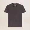 Antracitgrå T-shirt för dam med kristaller