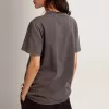 Antracitgrå T-shirt för dam med kristaller