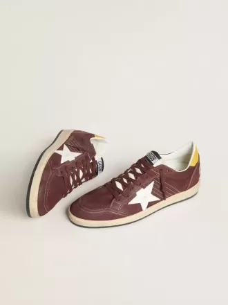 Ball Star för damer i chokladbrunt nubuck med läderstjärna och hälflik