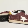 Ball Star för damer i chokladbrunt nubuck med läderstjärna och hälflik Ball Star för damer i chokladbrunt nubuck med läderstjärna och hälflik