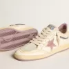 Ball Star för damer i nappaläder med lila TPU-stjärna och läderflik på hälen Ball Star för damer i nappaläder med lila TPU-stjärna och läderflik på hälen