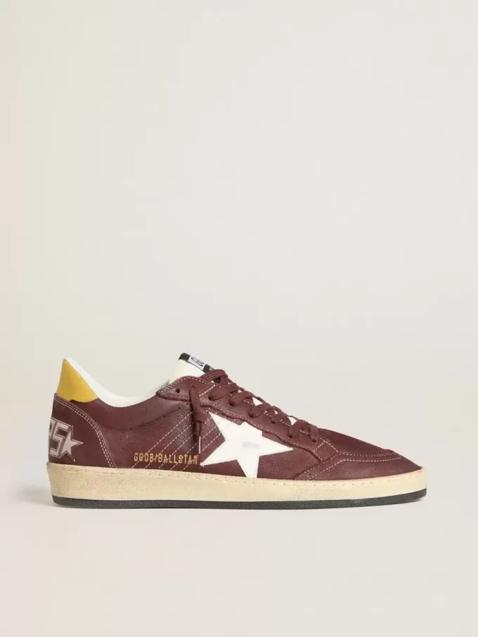 Ball Star för herr i chokladbrunt nubuck med läderstjärna och hälflik Ball Star för herr i chokladbrunt nubuck med läderstjärna och hälflik