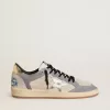 Ball Star för herr i mocka och nubuck med silvermetallisk läderstjärna och guldmetallisk läderflik på hälen Ball Star för herr i mocka och nubuck med silvermetallisk läderstjärna och guldmetallisk läderflik på hälen