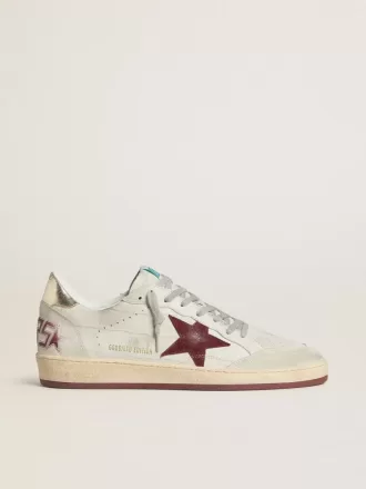 Ball Star för herr i nubuck med krokodilmönster och burgundyfärgad mockastjärna Ball Star för herr i nubuck med krokodilmönster och burgundyfärgad mockastjärna