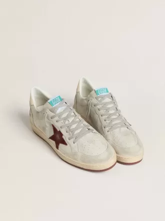 Ball Star för herr i nubuck med krokodilmönster och burgundyfärgad mockastjärna Ball Star för herr i nubuck med krokodilmönster och burgundyfärgad mockastjärna