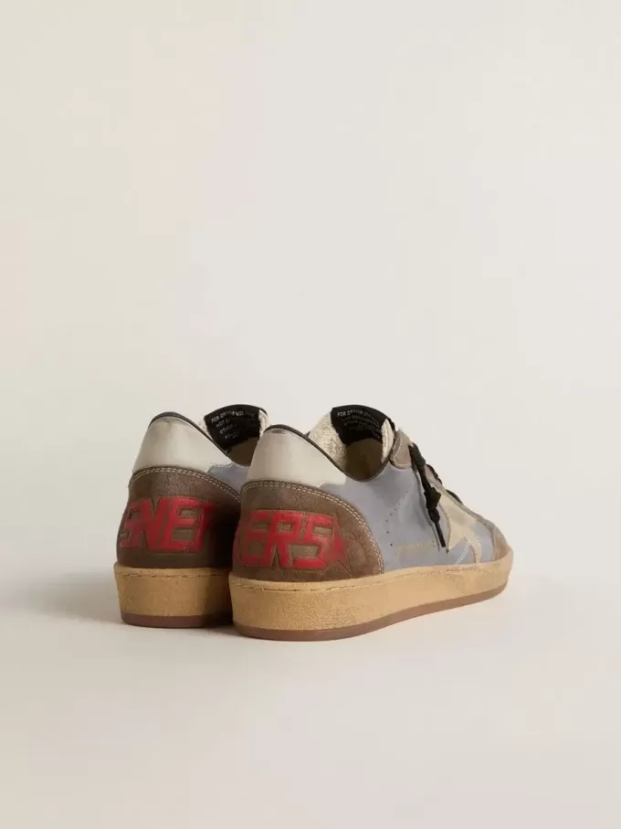 Ball Star för herr i nubuck och mocka med guldmetallisk stjärna Ball Star för herr i nubuck och mocka med guldmetallisk stjärna