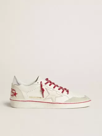 Ball Star LTD CNY för damer i vitt läder med sliten effekt