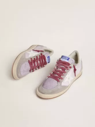 Ball Star LTD för damer i lila nylon med vit läderstjärna och insatser i mocka