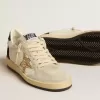 Ball Star LTD för damer i nappa och mocka med glitterstjärna och svart hälflik Ball Star LTD för damer i nappa och mocka med glitterstjärna och svart hälflik