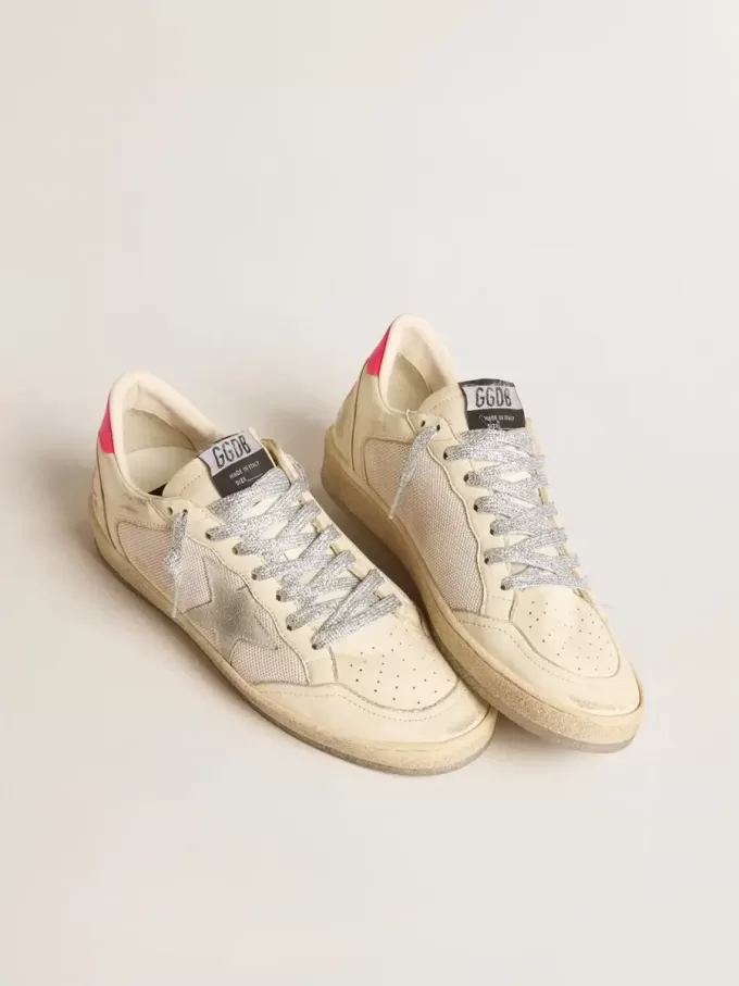 Ball Star LTD för damer i nappaläder och mesh med stjärna i mocka och läderflik på hälen Ball Star LTD för damer i nappaläder och mesh med stjärna i mocka och läderflik på hälen