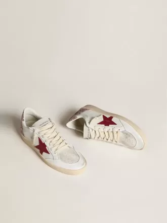 Ball Star LTD för damer med röd läderstjärna och rosa glitterklackflik