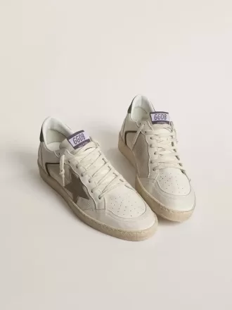 Ball Star LTD i mesh och nappaläder med grå läderstjärna och grön mockahälflik