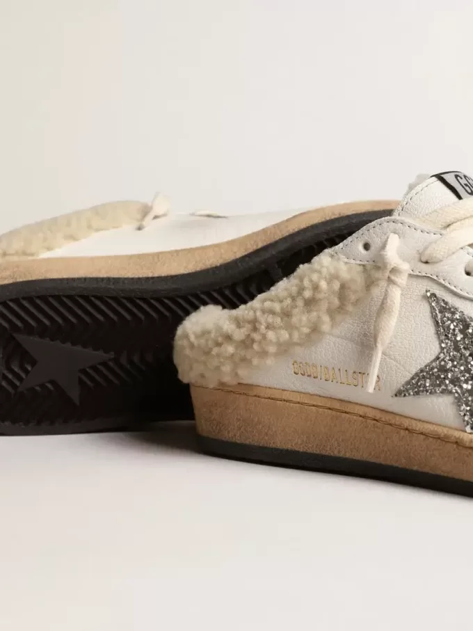 Ball Star Sabots med glitterstjärna och shearlingfoder Ball Star Sabots med glitterstjärna och shearlingfoder