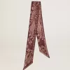 Band i burgundy silk twill med paisleymönster