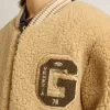 Beige bomberjacka i fleece för barn