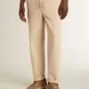 Beige chinos för herr med sliten look