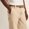 Beige chinos för herr med sliten look