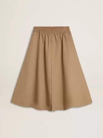 Beige cirkelkjol för dam