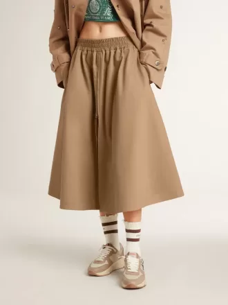 Beige cirkelkjol för dam