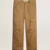Beige khaki cargobyxor