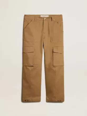 Beige khaki cargobyxor