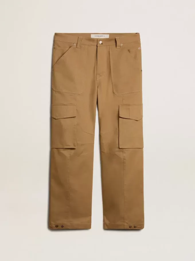Beige khaki cargobyxor