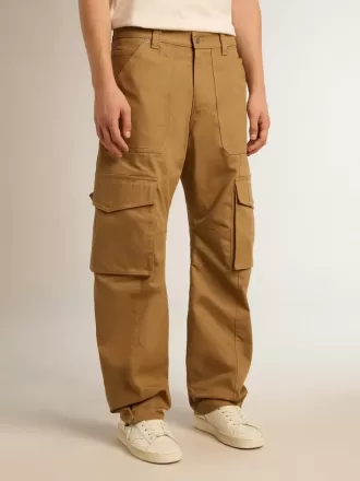 Beige khaki cargobyxor