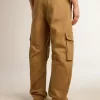 Beige khaki cargobyxor