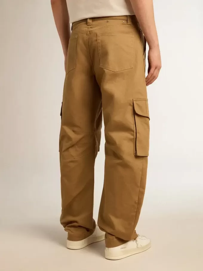 Beige khaki cargobyxor