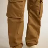 Beige khaki cargobyxor