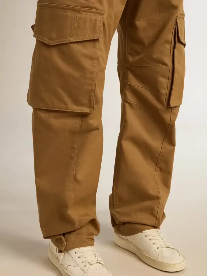 Beige khaki cargobyxor