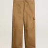 Beige khaki cargobyxor