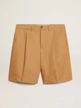 Bermudashorts för herr i beige bomull