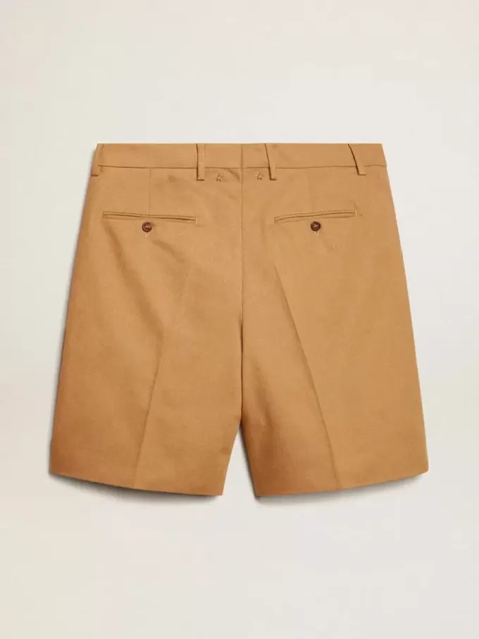 Bermudashorts för herr i beige bomull