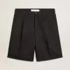 Bermudashorts för herr i mörkblå ull