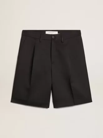 Bermudashorts för herr i mörkblå ull