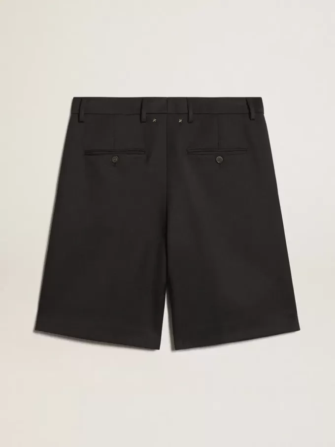 Bermudashorts för herr i mörkblå ull